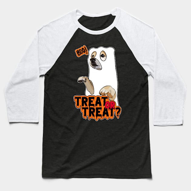 Spooky Shiba Inu Baseball T-Shirt by X-TrashPanda